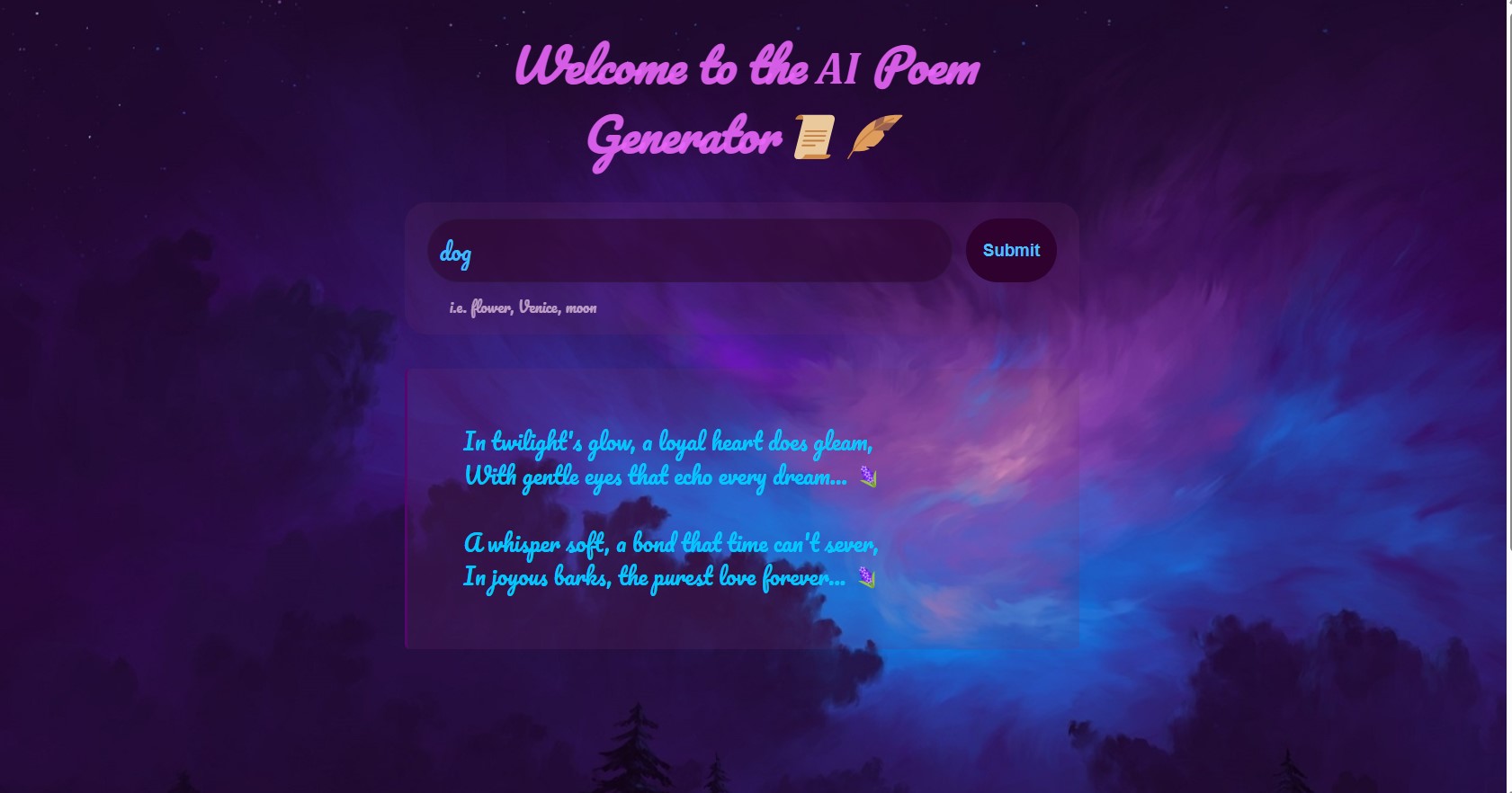AI Poem generator