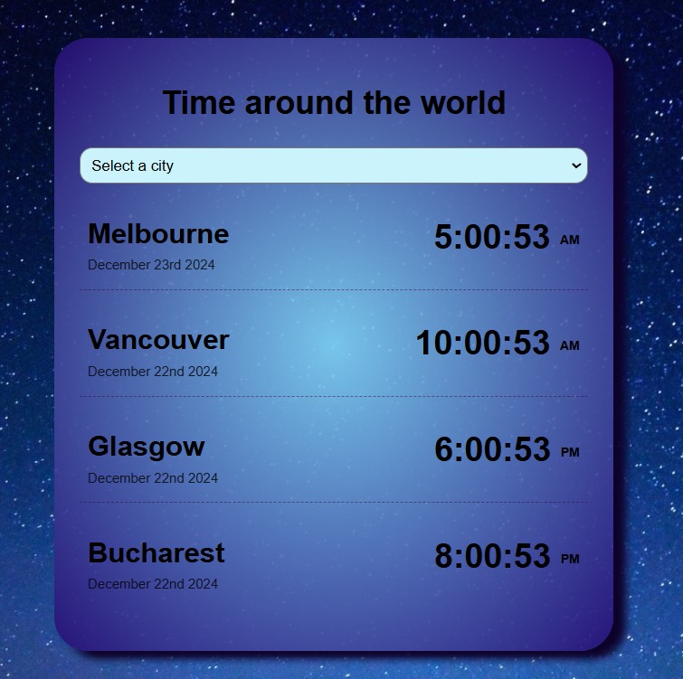 World Clock Project preview